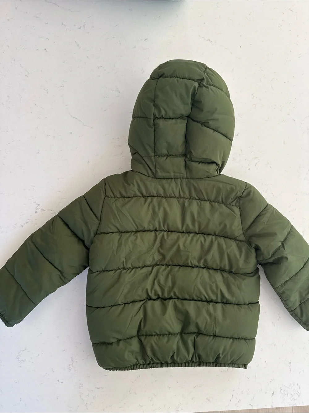 The Children's Place Olive Green Hooded Puffer Jacket